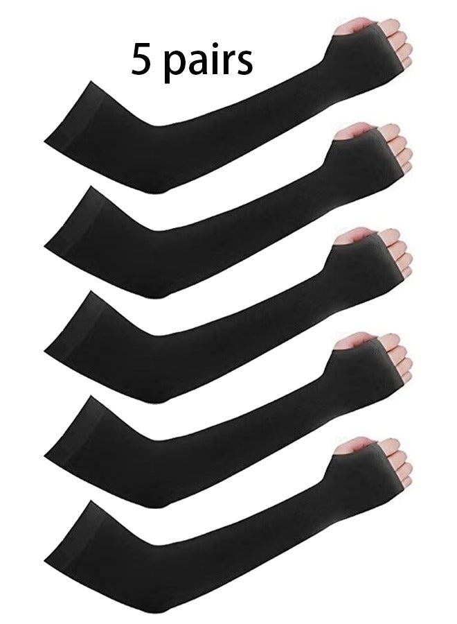 10 pieces of UV protective arm covers black protective arms for outdoor sports and playing ball - Image 2